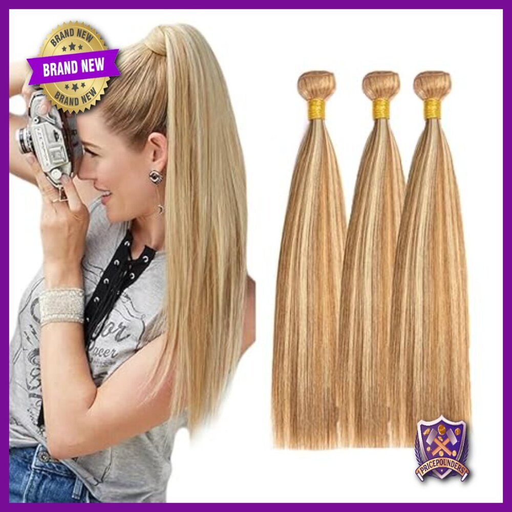Virgin Remy Human Hair Extensions Straight Bundles 30-34 Inch 3 Pack